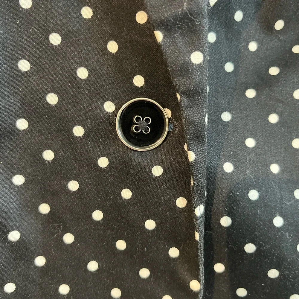 Sandro Black Blazer with off-White Dots size L - Picture 3 of 5